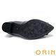 ORIN 柔軟羊皮金屬方釦尖頭 女 粗低跟鞋 黑色 product thumbnail 6