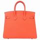 HERMES BIRKIN Togo牛皮柏金包( 25CM/9T火焰橘紅/金釦) product thumbnail 3