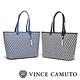 Vince Camuto 時髦感菱格紋肩背包-藍色 product thumbnail 8