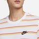 NIKE 上衣 男款 短袖上衣 運動 AS M NSW TEE CLUB STRIPE 白 DZ2986-100 product thumbnail 4