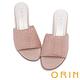 ORIN 魅力新時尚 寬版一字布面燙鑽低跟拖鞋-粉紅 product thumbnail 4