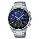 CASIO EDIFICE 三眼跳色漸層計時錶(EFV-600D-2A)-黑藍x51mm product thumbnail 2