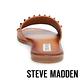 STEVE MADDEN FARRYN  帥氣皮革鉚釘一字拖鞋-棕色 product thumbnail 5