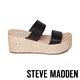 STEVE MADDEN-JOLTED 側邊鬆緊雙粗帶楔型拖鞋-黑色 product thumbnail 3