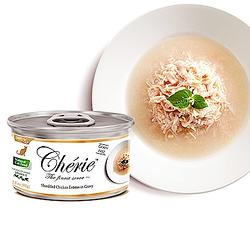 Cherie法麗 貓罐頭 微湯汁系列 天然嫩雞肉 80g (24罐/箱)
