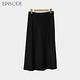 EPISODE - 光滑柔軟蠶絲簡約修身長裙E43113（黑） product thumbnail 4