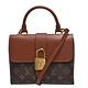 LV M44654經典LOCKY BB Monogram帆布牛皮飾邊磁釦手提/斜背包(焦糖色) product thumbnail 2