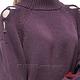BRAPPERS 女款 肩開叉半高領長袖線衫-深紫 product thumbnail 8