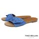 Tino Bellini 浪漫扭結平底涼拖鞋 _藍 product thumbnail 3