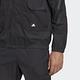 adidas 外套 Full Zip Jacket 連帽 男款 愛迪達 寬鬆 全開式拉鍊 基本款 黑 綠 H65370 product thumbnail 8