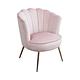 Boden-托倫貝殼造型粉色絨布單人休閒椅/沙發椅/洽談餐椅-78x73x87cm product thumbnail 2