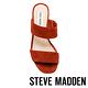 STEVE MADDEN-CATERINA真皮寬版二字帶涼跟鞋-絨咖 product thumbnail 5
