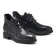 短靴 MELROSE 經典質感全真皮純色綁帶造型低跟短靴－黑 product thumbnail 2