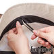 Sunlead 優雅折邊款。純色天然素材寬緣護髮輕量防曬遮陽帽 (米白色) product thumbnail 4