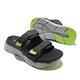 Skechers 拖鞋 Max Cushioning Sandal 男鞋 避震 緩衝 厚底 回彈 魔鬼氈可調 灰 綠 229017CCLM product thumbnail 9