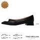 Tino Bellini 羊皮典雅雙色蝴蝶結尖頭低跟鞋-黑 product thumbnail 3