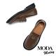 低跟鞋  MODA MODAY 復刻時尚牛油皮金屬便士樂福低跟鞋－棕 product thumbnail 5