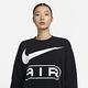 NIKE 上衣 女款 長袖上衣 大學T 運動 AS W NSW AIR OOS FLC CREW 黑 FN1898-010 product thumbnail 4