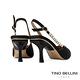 Tino Bellini 絲綢鑽飾後繫帶高跟鞋FS2V001-1(黑色) product thumbnail 4