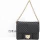 FURLA Pop Star 拱門旋釦可拆鍊帶手提牛皮卡夾/零錢包(黑色) product thumbnail 5