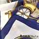 AnnaSofia 金碧馬車 亮緞面仿絲披肩絲巾圍巾(深藍系) product thumbnail 7