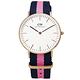 DW Daniel Wellington 溫徹斯尼龍腕錶-白x玫瑰金框x藍粉/36mm product thumbnail 2