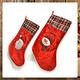 交換禮物-摩達客 紅色格紋絨布聖誕襪兩入組YS-SC160020 product thumbnail 2