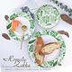 【Homely Zakka】北歐創意輕奢風熱帶植物金邊陶瓷餐具_中圓平盤 product thumbnail 4