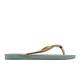 Havaianas 拖鞋 Slim Organic Flip Flops 女鞋 花卉 綠 金 哈瓦仕 夾腳拖 細帶 41328231809W product thumbnail 6