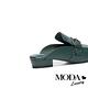 拖鞋 MODA Luxury 復古個性鉚釘點綴尖頭低跟穆勒拖鞋－綠 product thumbnail 4