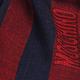 MOSCHINO 品牌字母圖騰LOGO高質感薄羊毛直紋圍巾(紅藍) product thumbnail 5