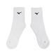 Mizuno 襪子 Ankle Socks 男女款 白 黑 短襪 刺繡LOGO 運動襪 單雙入 美津濃 62TXA720-01 product thumbnail 2