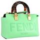 FENDI By The Way壓紋LOGO皮革迷你兩用波士頓包(亮綠) product thumbnail 3