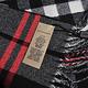 BURBERRY 經典格紋配蘇格蘭格紋美麗諾羊毛圍巾(黑格紋/168x30) product thumbnail 6