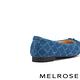 低跟鞋 MELROSE 美樂斯 內斂氣質蝴蝶結牛仔布圓頭低跟鞋－藍 product thumbnail 4
