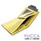 YUCCA -個性雙色系牛皮短夾(活動式卡夾)- 黃色- D0038052030 product thumbnail 7