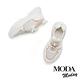 休閒鞋  MODA MODAY 復古潮流異材質牛皮老爹厚底休閒鞋－米 product thumbnail 5