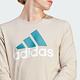 ADIDAS M BL SJ LS T 男長袖上衣-米色-IJ8580 product thumbnail 4