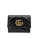 Gucci Marmont Matelasse 絎縫牛皮釦式三折短夾(474802-黑) product thumbnail 2