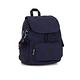 Kipling 復古歐風墨水藍拉鍊掀蓋後背包-CITY PACK S product thumbnail 3