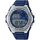 CASIO 卡西歐 10年電力金屬風計時手錶 送禮首選-藍 MWD-100H-2A product thumbnail 2