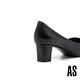 高跟鞋 AS 極簡質感純色羊皮小方頭高跟鞋－黑 product thumbnail 4