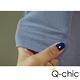 V領開襟微透七分袖合身上衣 (共二色)-Q-chic product thumbnail 8