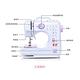 縫紉機 芳華505A縫紉機家用迷你DIY小型吃厚多功能電動全自動鎖邊機裁縫衣車 product thumbnail 2