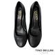 【TINO BELLINI 貝里尼】巴西進口圓頭素面方跟鞋FWDV026-1(黑色) product thumbnail 3