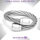 CHARRIOL夏利豪 Ring Celtic凱爾特人鋼索戒指-圓筒型飾頭銀鋼索S款 C6(02-01-00144) product thumbnail 5