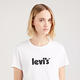 Levis 女款 短袖T恤 / 質感麂皮復古Logo / 修身版型 白 product thumbnail 3