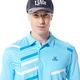 【Lynx Golf】男款吸濕排汗機能配色線條山貓繡花短袖POLO衫/高爾夫球衫-水藍色 product thumbnail 5