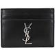 YSL Saint Laurent MONOGRAM 銀字小牛皮卡片夾(黑色) product thumbnail 2