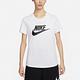 Nike 短袖 NSW Essential 女款 白 黑 大LOGO 寬鬆 純棉 短T 經典款 DX7907-100 product thumbnail 4